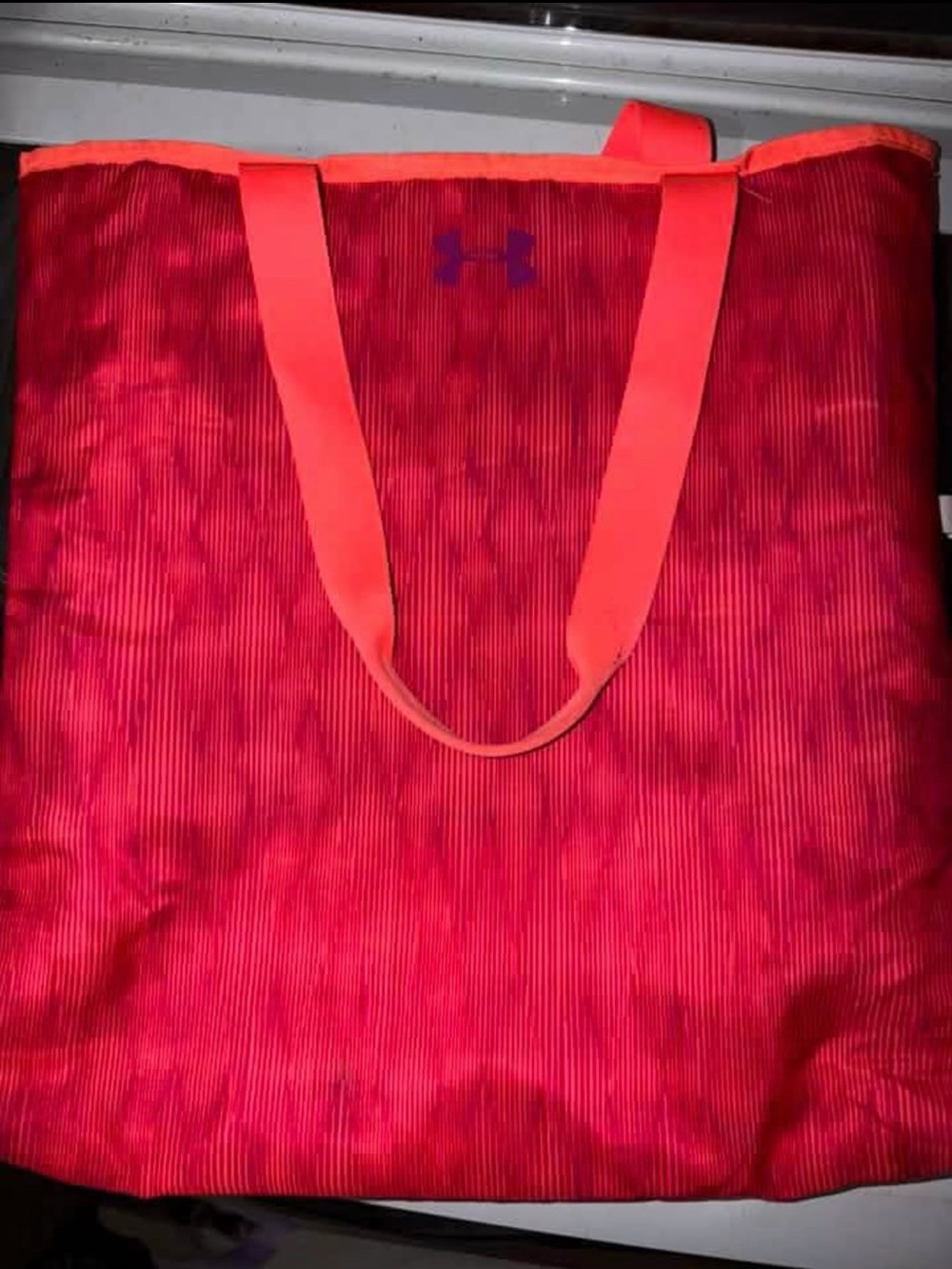 Under Armour Red Tote with Coral-Orange Straps